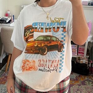 White Car Design T-Shirt